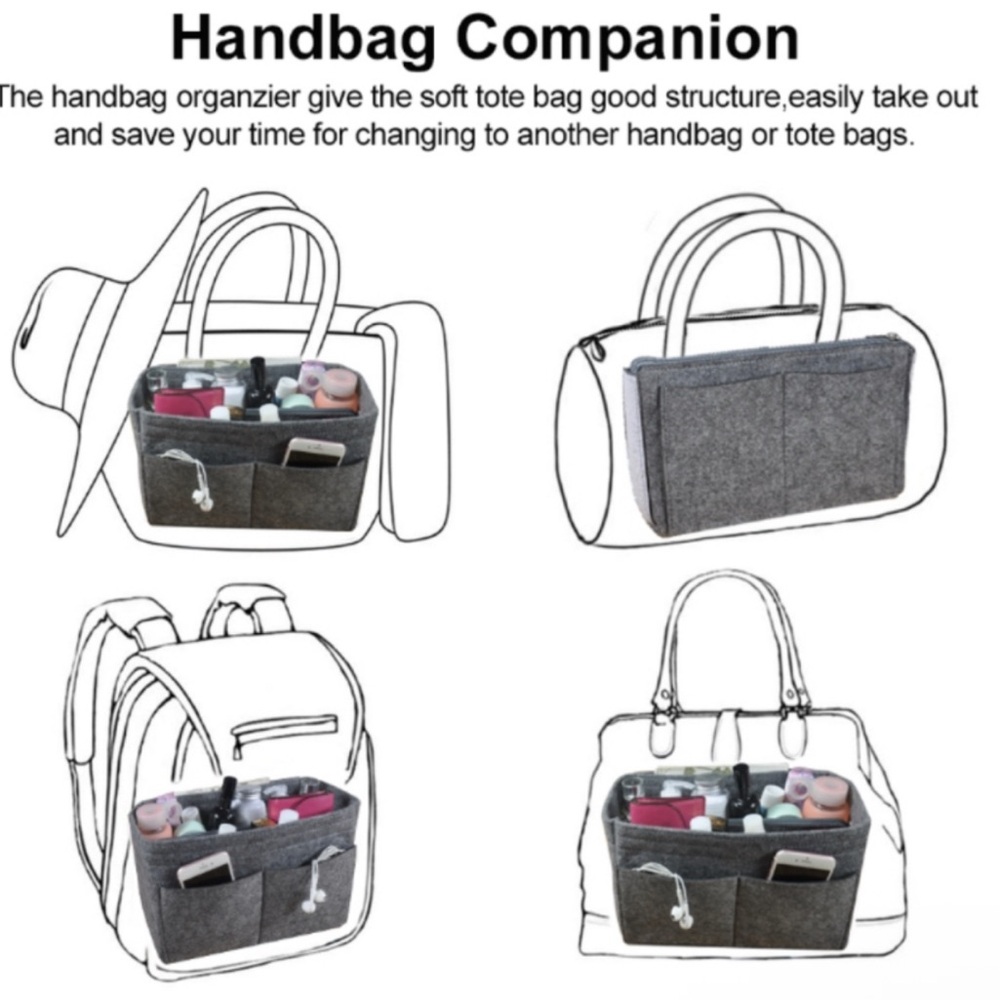 Periea Handbag Organizer Insert New - Picture 3 of 15